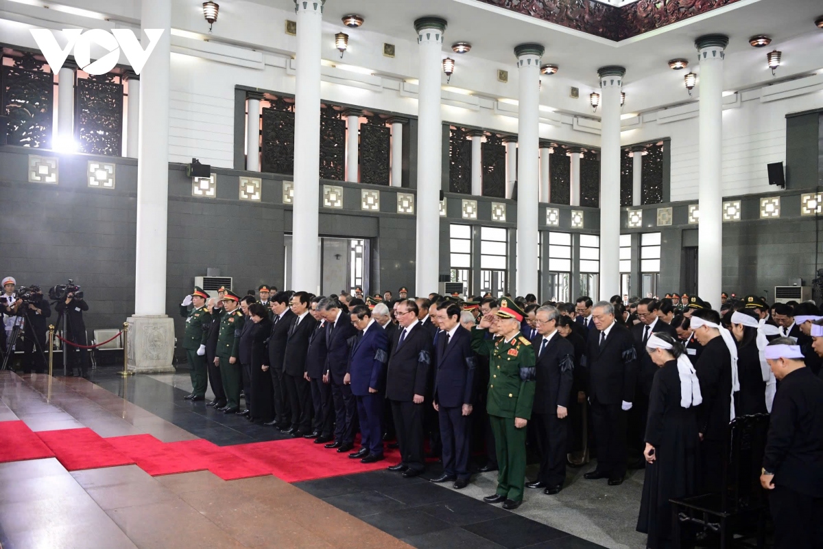 Lãnh đạo Đảng, Nhà nước và lãnh đạo các nước, khách quốc tế viếng Tổng Bí thư Nguyễn Phú Trọng